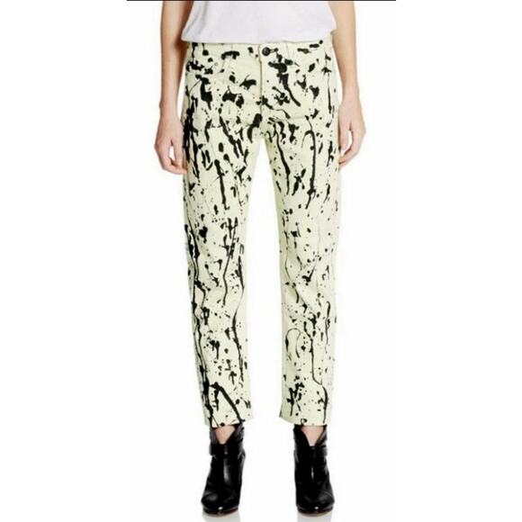 Rag & Bone‎ Jeans Womens Paint Splatter Ankle Punk Rock Artsy Chaotic Acid Wash - Picture 1 of 11